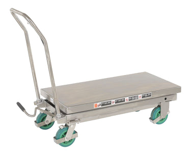 Stainless Steel Scissor 304 Cart 20-1/4 In. x 39-3/8 In. 1000 Lb. Capacity Silver